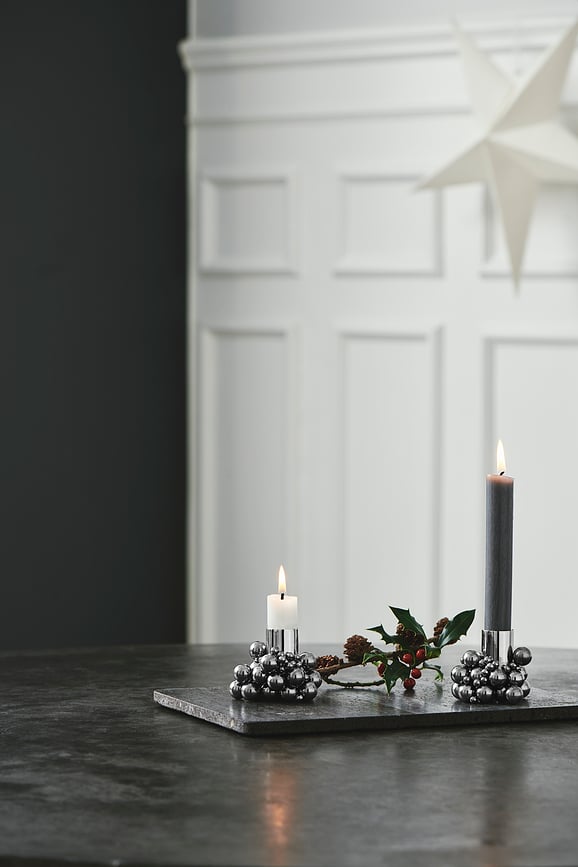 Molekyl Svijećnjaci magnetski crni za klasične svijeće 2 kom.