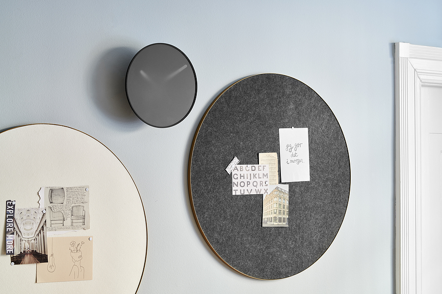 Momentt Ρολόι Τοίχου, 30 cm, μαύρο