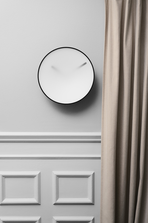 Momentt Stenska ura, 30 cm, črna