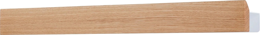 Nástěnná police Flex světlý dub magnetická 60 cm bílá
