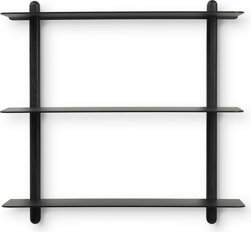 Nástěnná police Nivo Large A 65 cm černý jasan