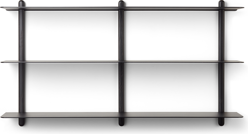 Nástěnná police Nivo Large D 65 cm černý jasan