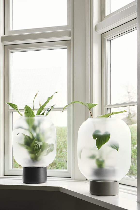 Nebl Lonček za rože, 26 cm, siv