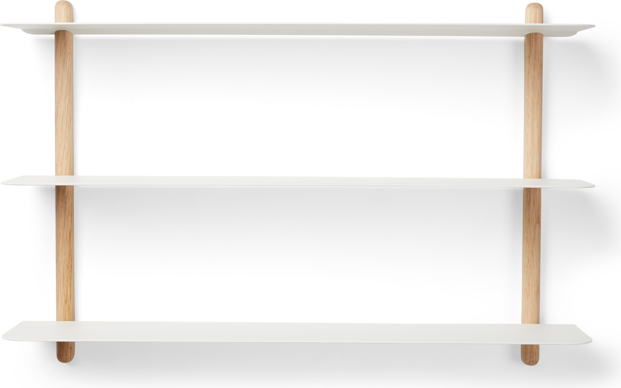 Nivo A Wandregal 42 cm weiß Eiche hell