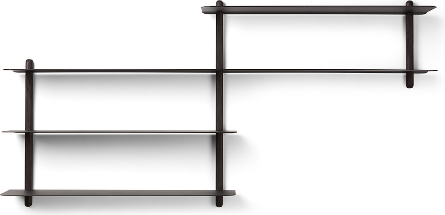 Nivo B Riiul seinale 118 cm must saarepuu