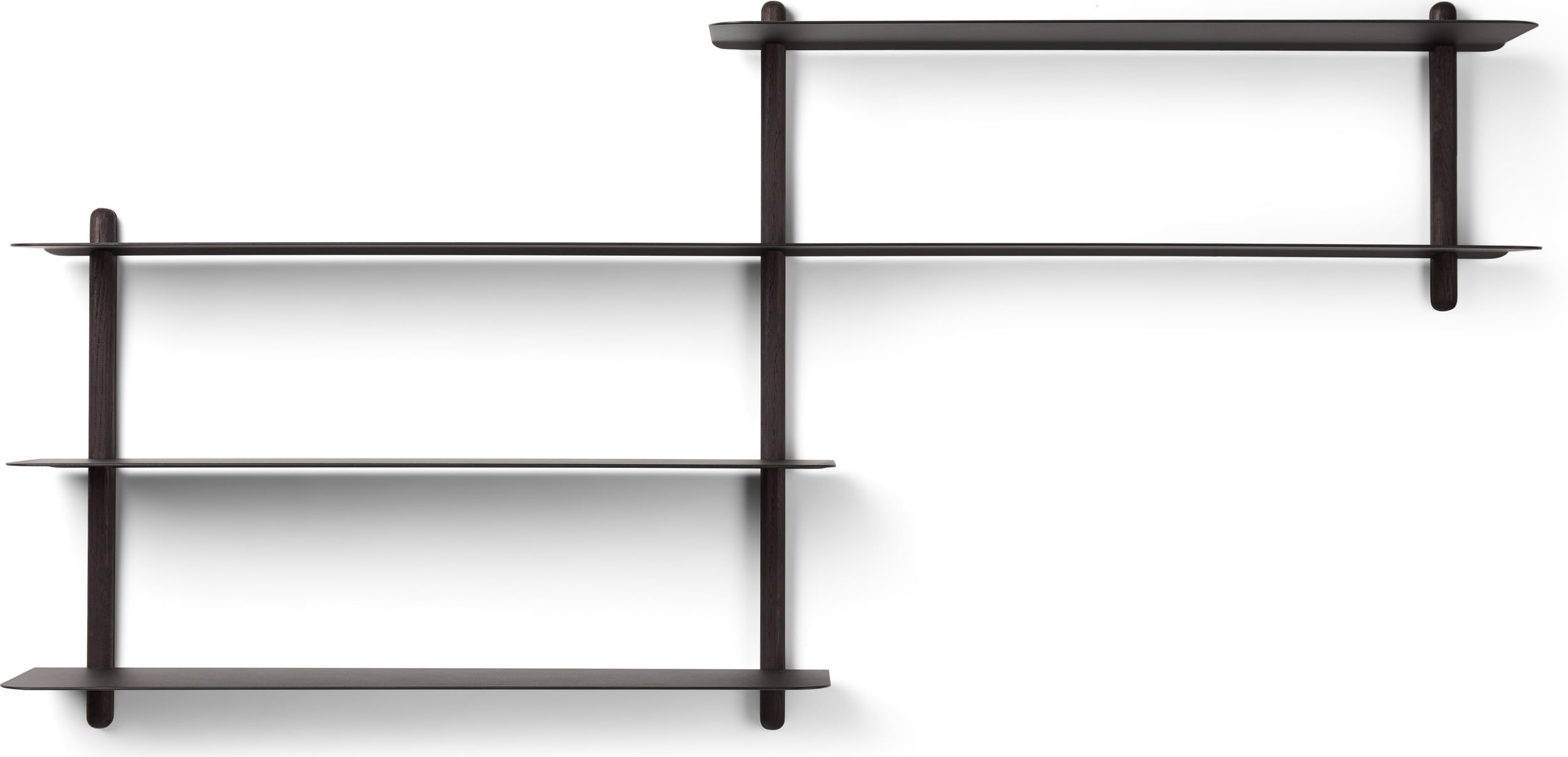 Nivo B Wandregal 118 cm schwarze Esche
