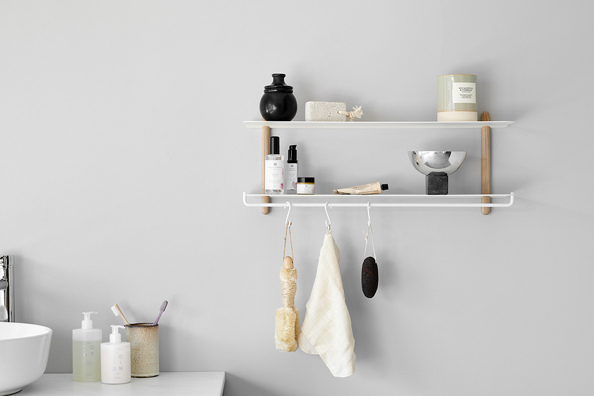 Nivo Crochets pour tringle, blancs, Lot de 3