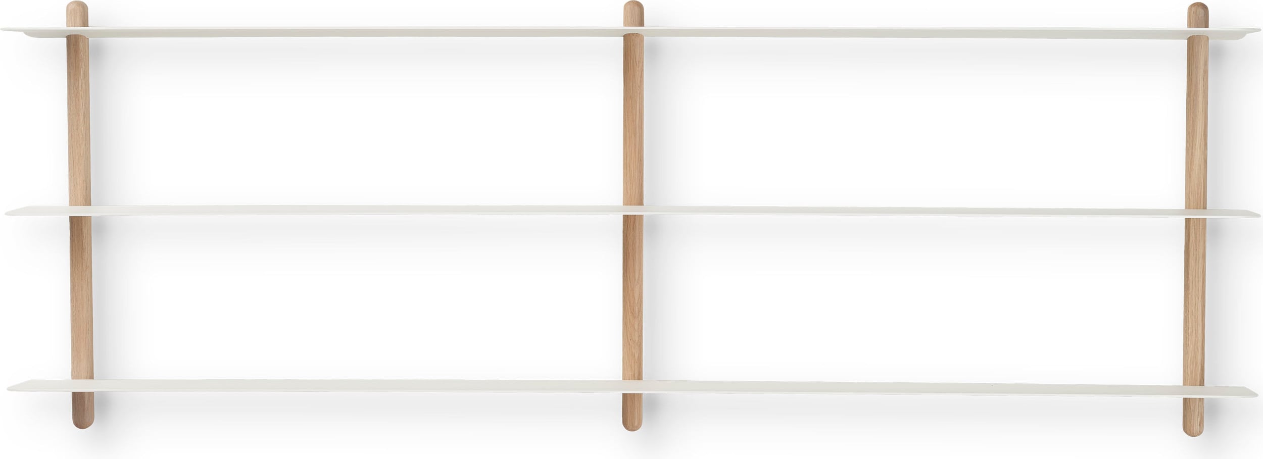 Nivo D Wandregal 42 cm weiß Eiche hell
