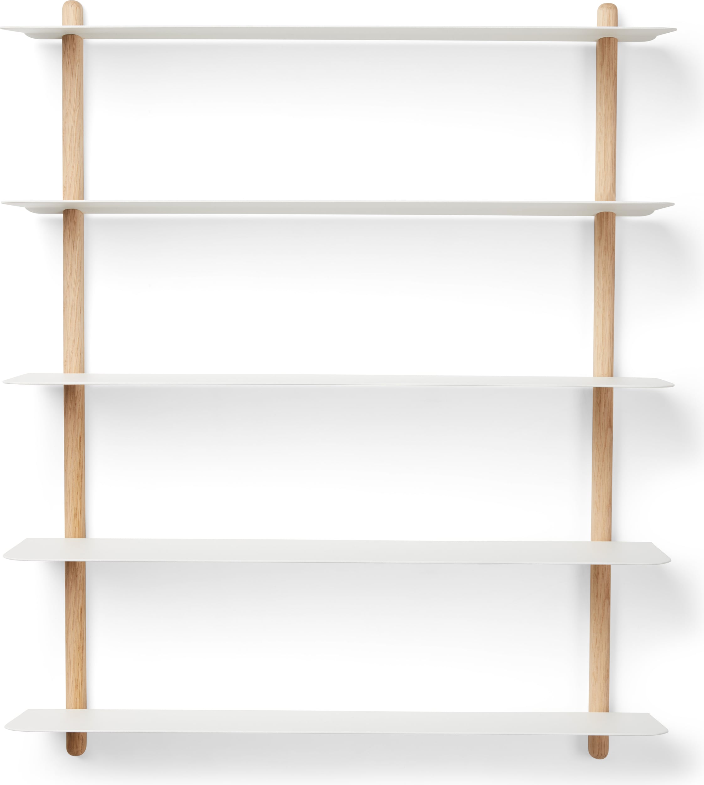 Nivo E Wandregal 76 cm weiß Eiche hell