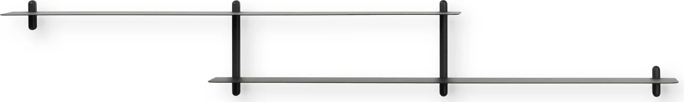 Nivo H Wandregal 172 cm schwarze Esche