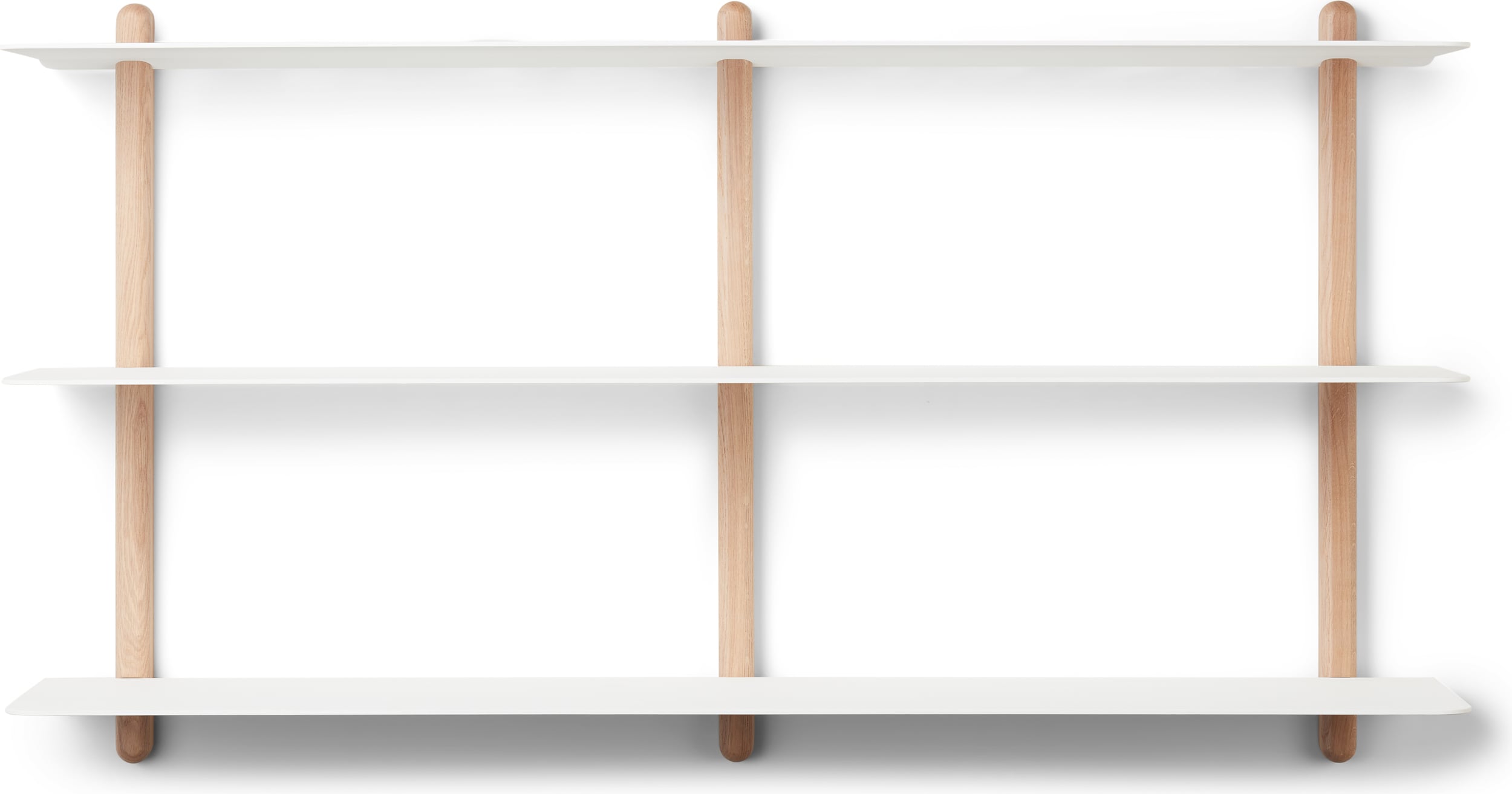 Nivo Large D Wandregal 65 cm weiß Eiche hell
