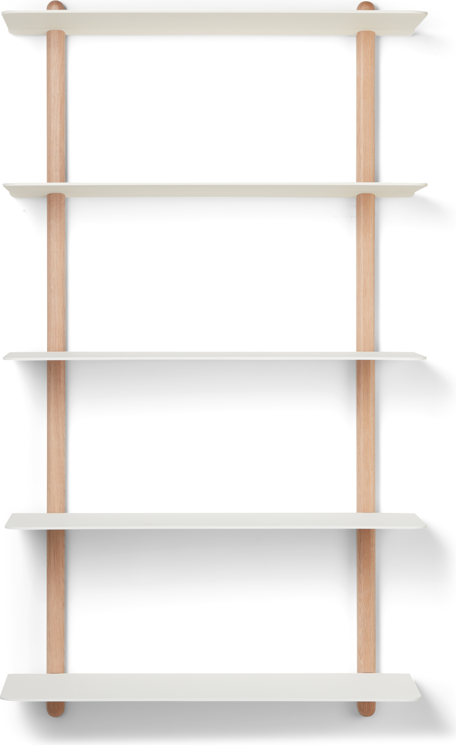 Nivo Large E Wandregal 118 cm weiß Eiche hell