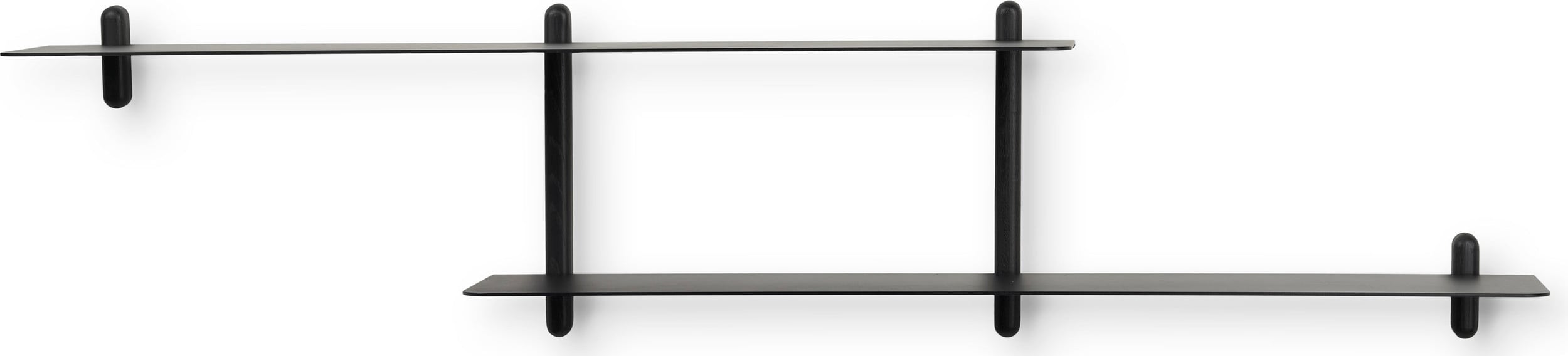 Nivo Large H Wandregal 169,5 cm schwarze Esche