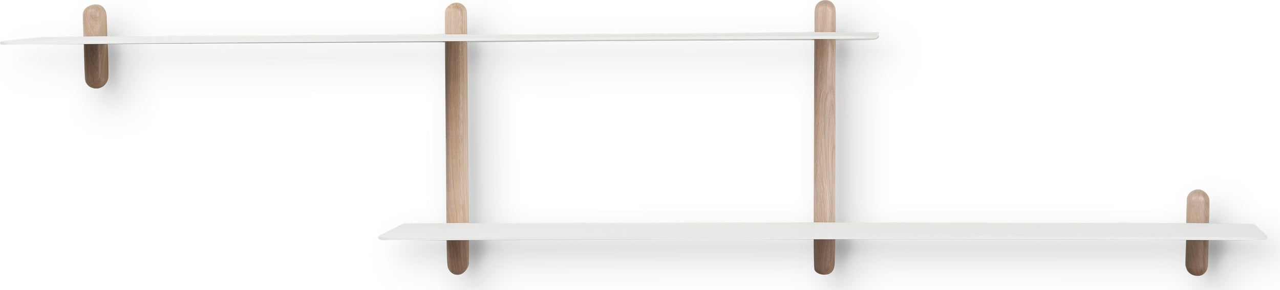 Nivo Large H Wandregal 169,5 cm weiß Eiche hell