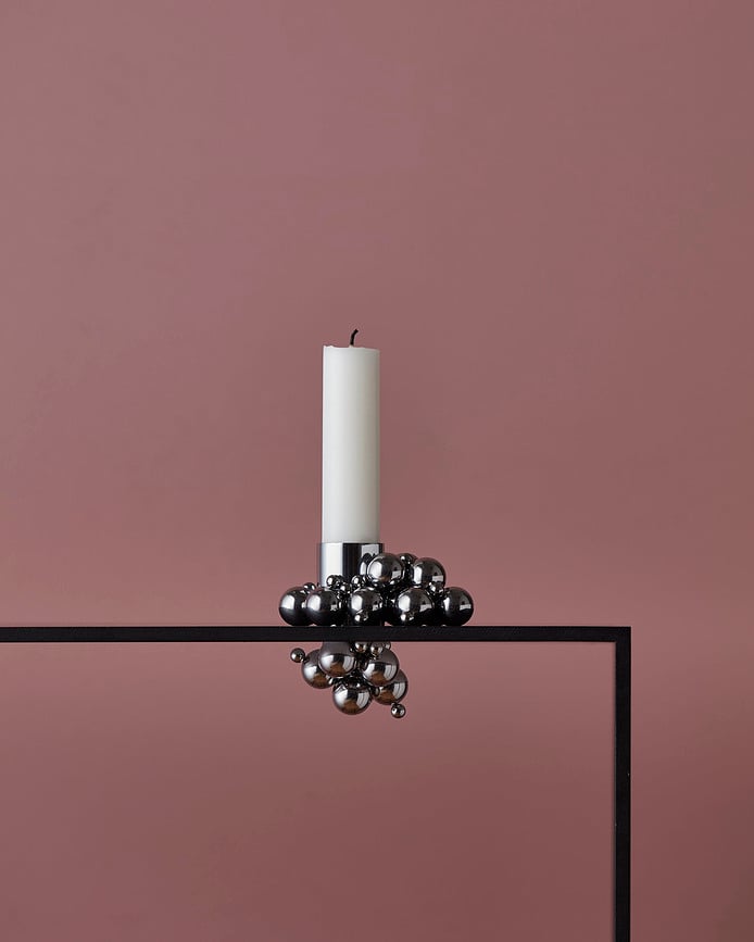 Portavelas de latón Molekyl, para vela clásica, magnético