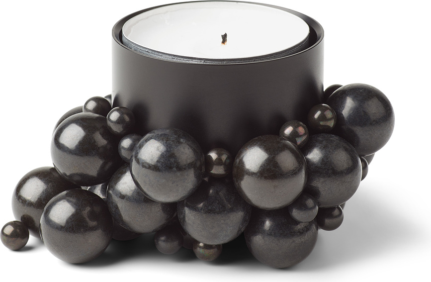 Portavelas magnético Molekyl, para velas de té, negro