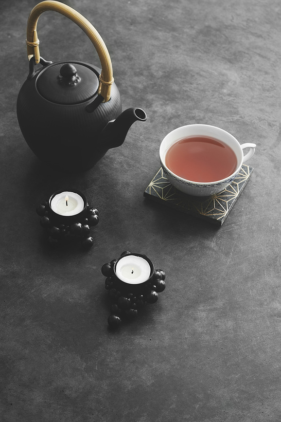 Portavelas magnético cromado Molekyl, para velas de té