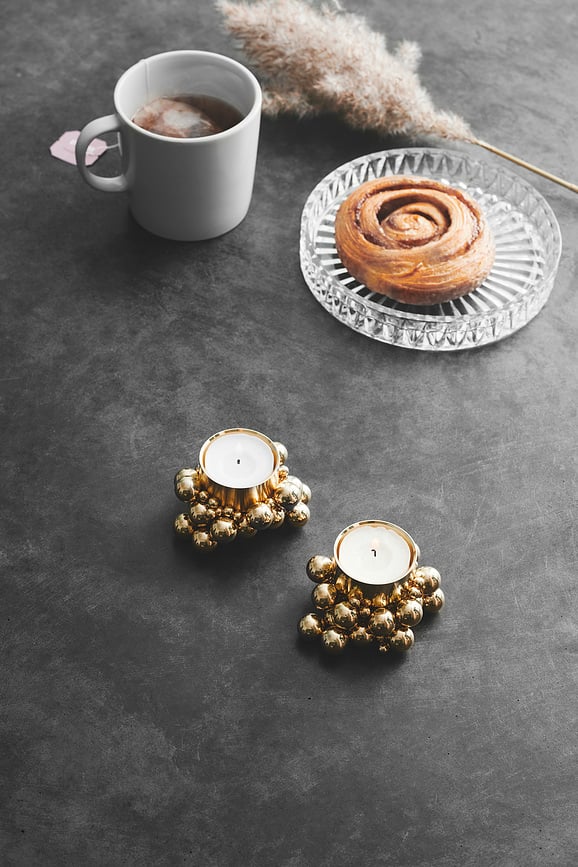 Portavelas magnético cromado Molekyl, para velas de té