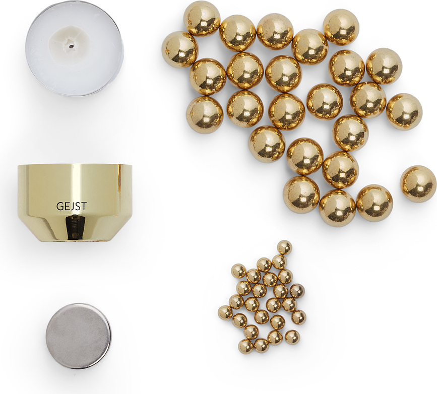 Portavelas magnético cromado Molekyl, para velas de té