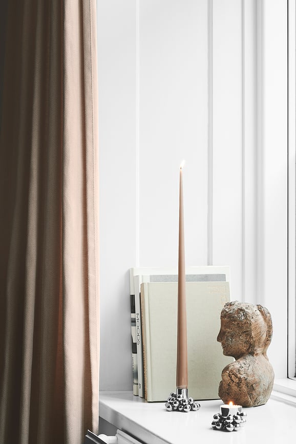 Portavelas magnético cromado Molekyl, para velas de té