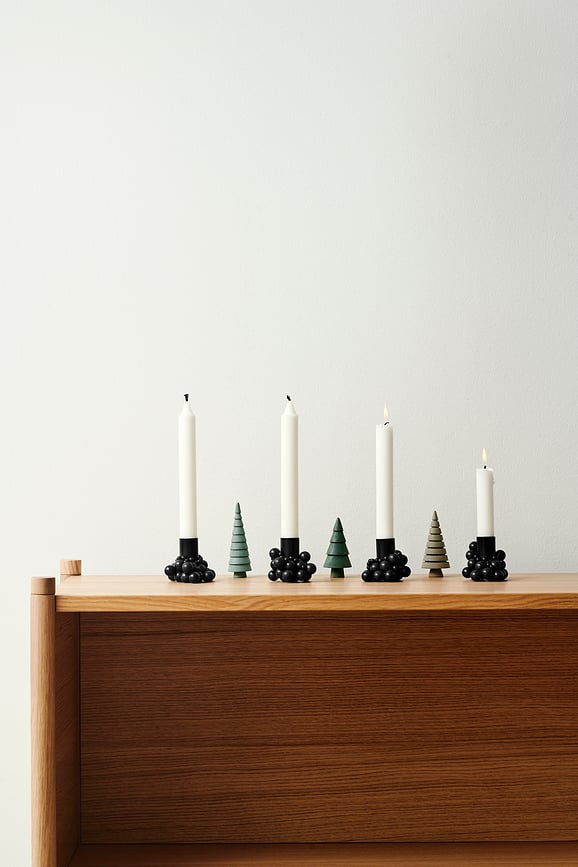 Portavelas de latón magnéticos Molekyl, para velas clásicas, 4 unidades