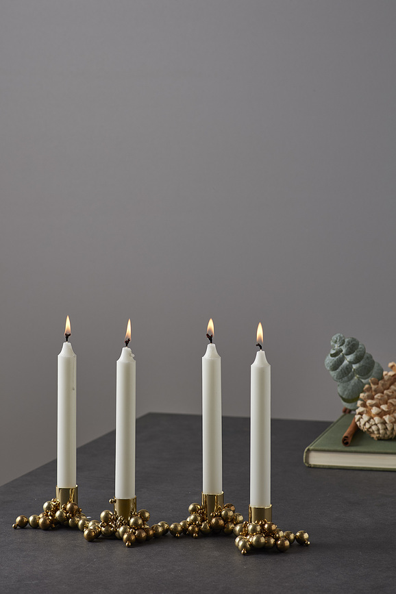 Portavelas magnéticos Molekyl, negros, para velas clásicas, 2 unidades