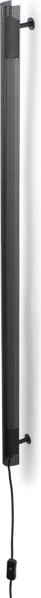 Radent sienas lampa ar slēdzi, 135 cm, melna