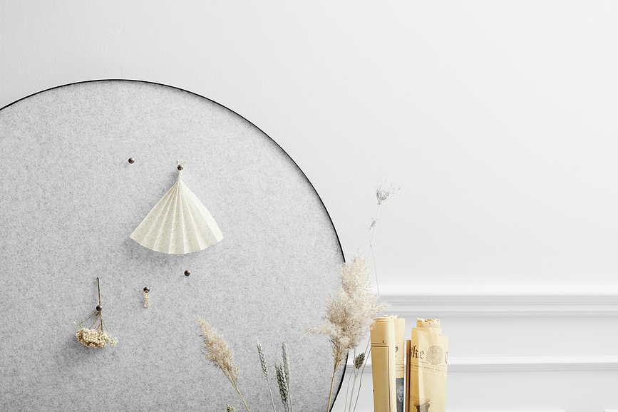 Retell Tableau en Feutre 80 cm, gris-noir