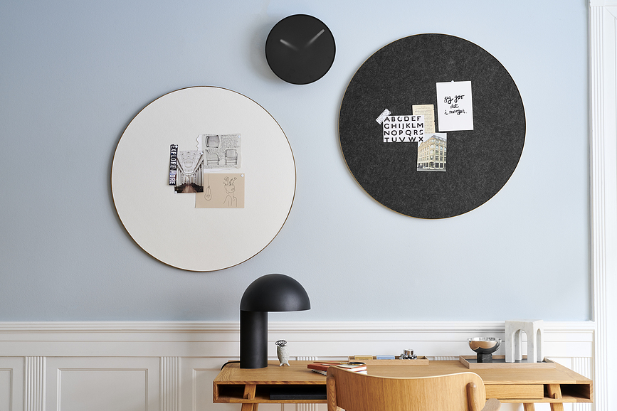 Retell Tableau en Feutre 80 cm, gris-noir