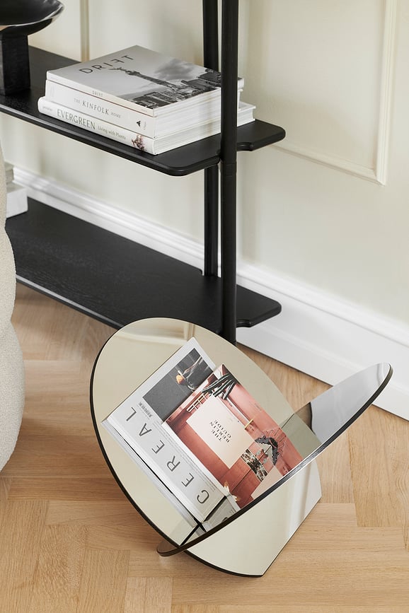 Revistero de acero inoxidable Silia, 30 cm