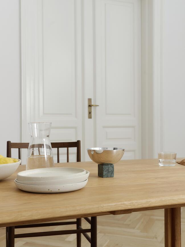 Sapoto Coupe Décorative, 22 cm, argentée et verte