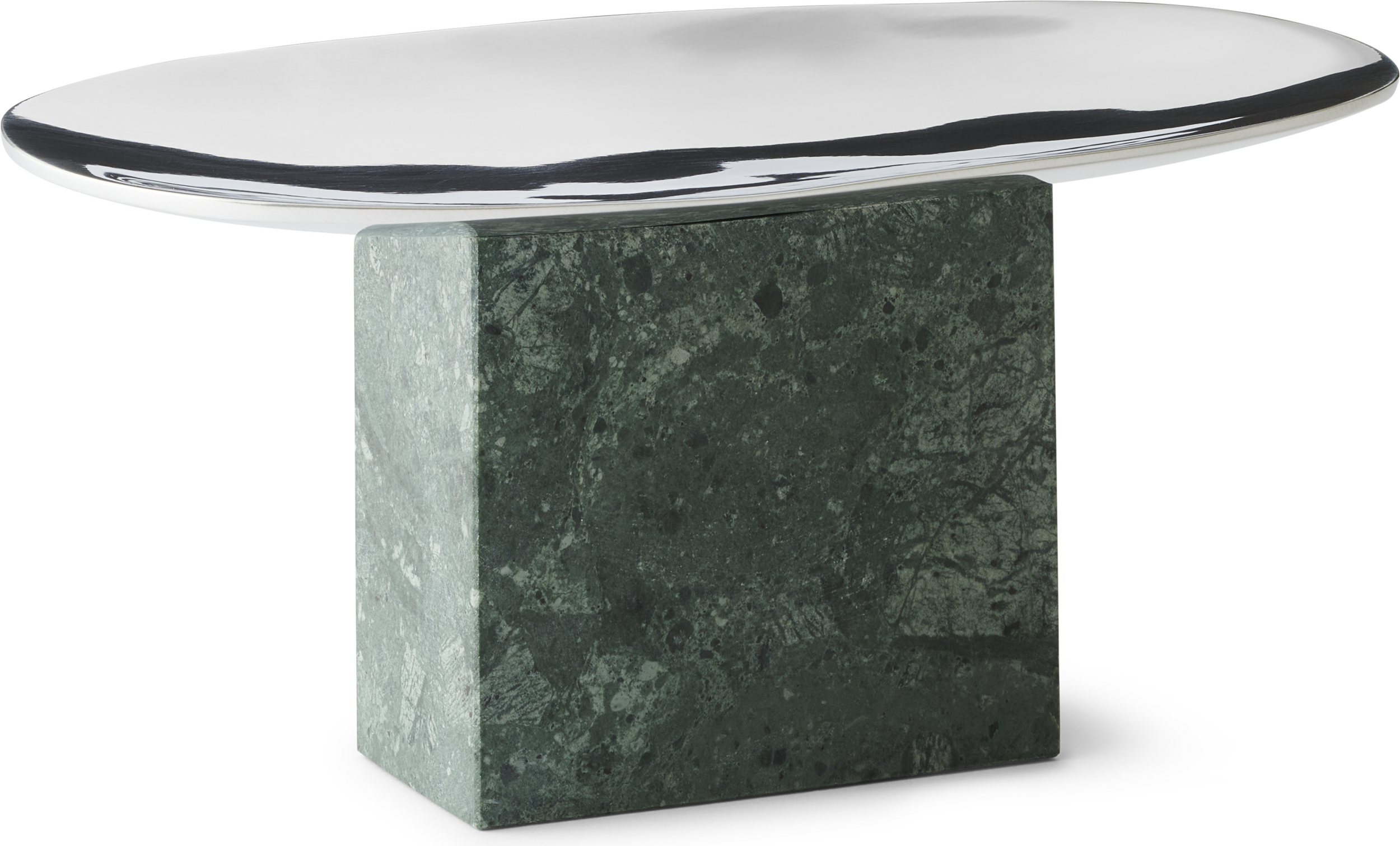 Sapoto Dekotablett 25 cm, silber-grün