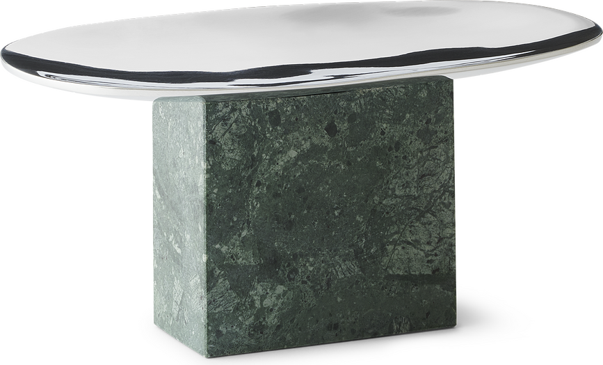 Sapoto Okrasni pladenj, 25 cm, srebrno-zelen