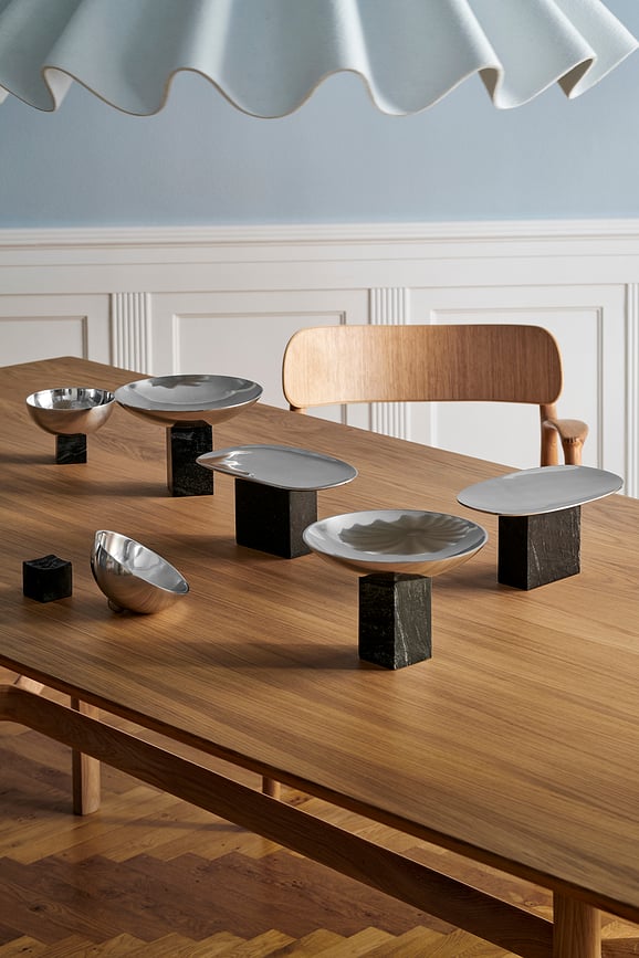 Sapoto Zdjela dekorativna 22 cm srebrno-crna