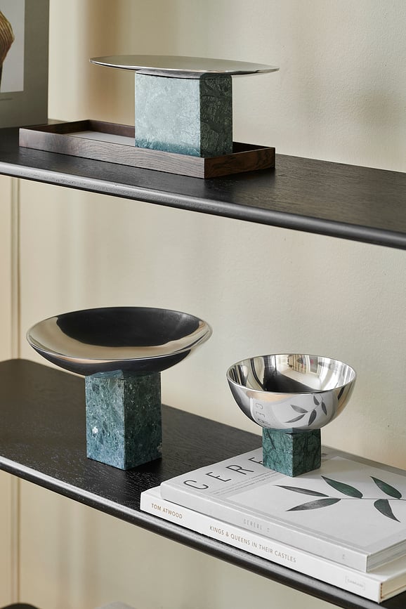 Sapoto Zdjela dekorativna 22 cm srebrno-zelena