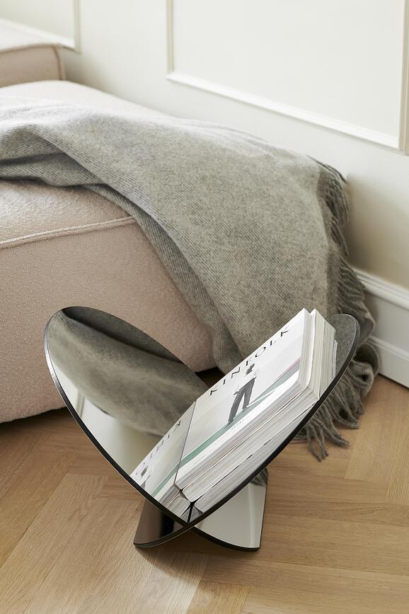 Silia Porte-revues 30 cm, acier inoxydable