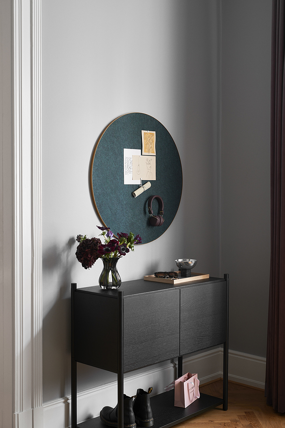 Tablero de Fieltro Retell, 80 cm, gris y negro