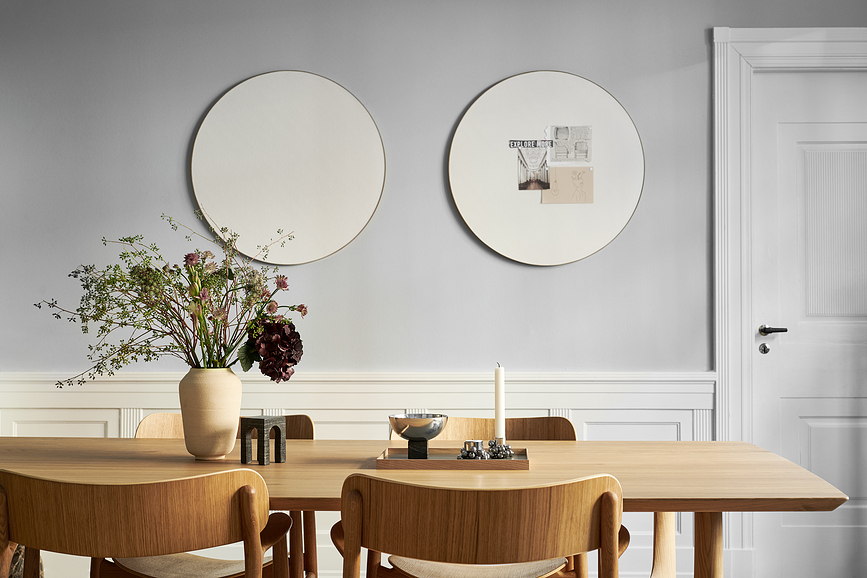 Tablero de Fieltro Retell, 80 cm, gris y negro