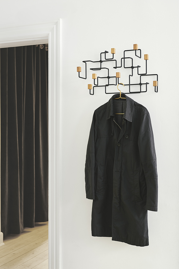 Underground Κρεμάστρα Τοίχου, λευκό, ανοιχτή δρυς