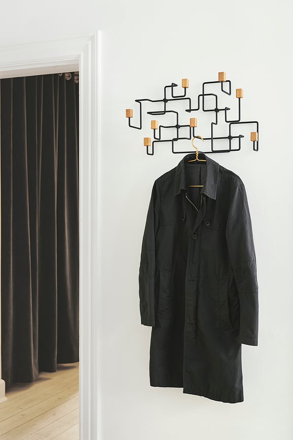 Underground Vješalica zidna bijela svijetli hrast