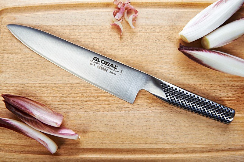 Global Chef knife 20 cm with water sharpener - G-2220GB