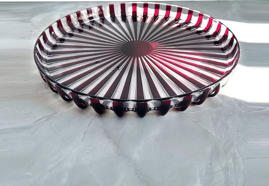 Bandeja para servir de material reciclado Dolcevita, ámbar