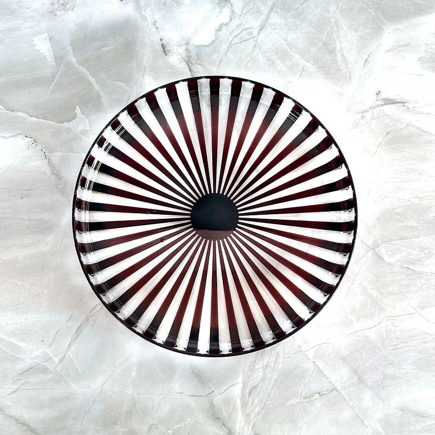 Bandeja para servir de material reciclado Dolcevita, ámbar