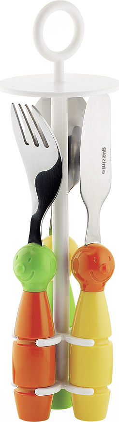 Bimbi Billo Jedilni pribor otroški na stojalu, 3 kosi