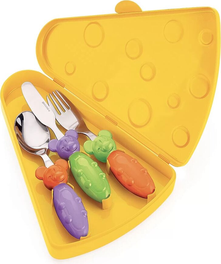 Bimbi Couverts pour enfants avec étui de transport, Set 4 pièces