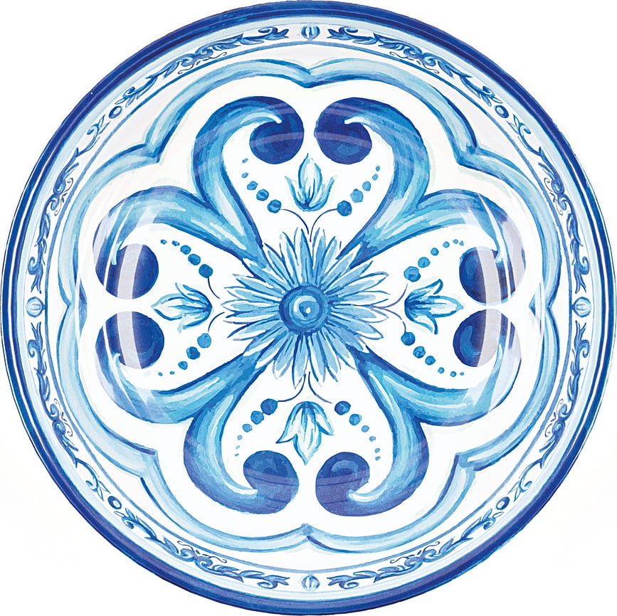 Blues Globoki krožnik, 21,5 cm