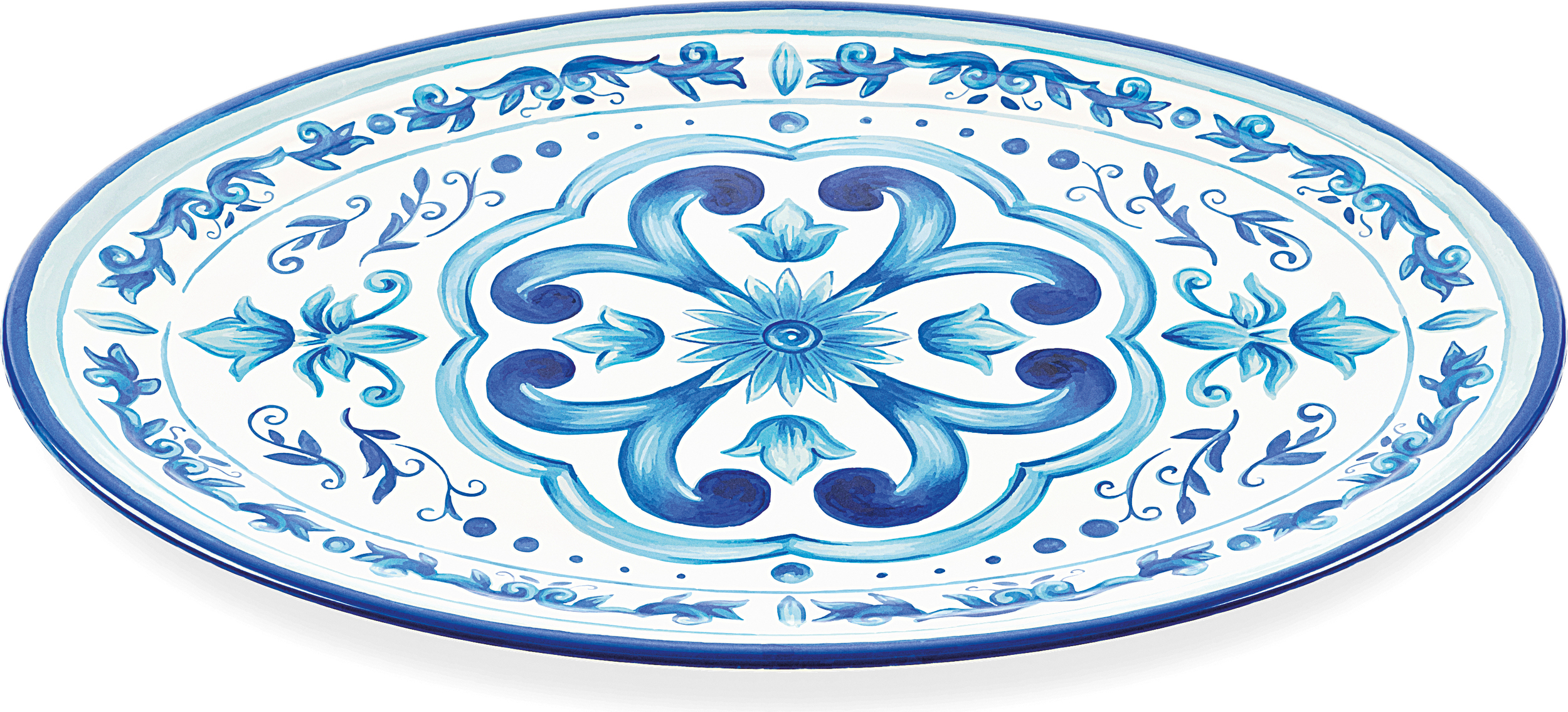 Blues Ovaler Teller 50 cm