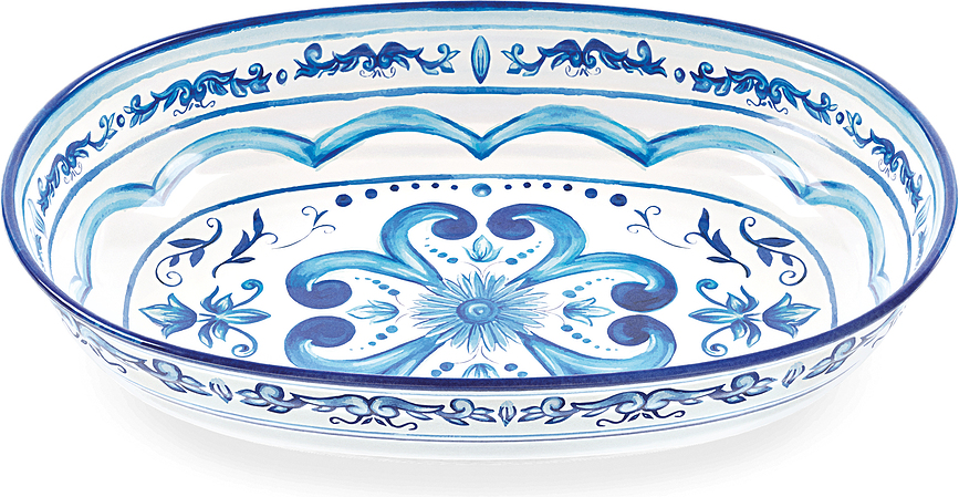 Blues Plat de service ovale, 32,5 cm