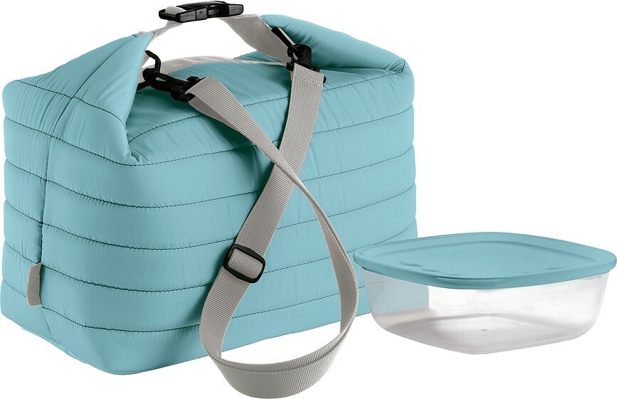 Bolsa Térmica grande On the Go, con recipiente, azul