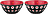 Ciotole per snack Le Murrine 12,5 cm nere-rosse 2 pz.